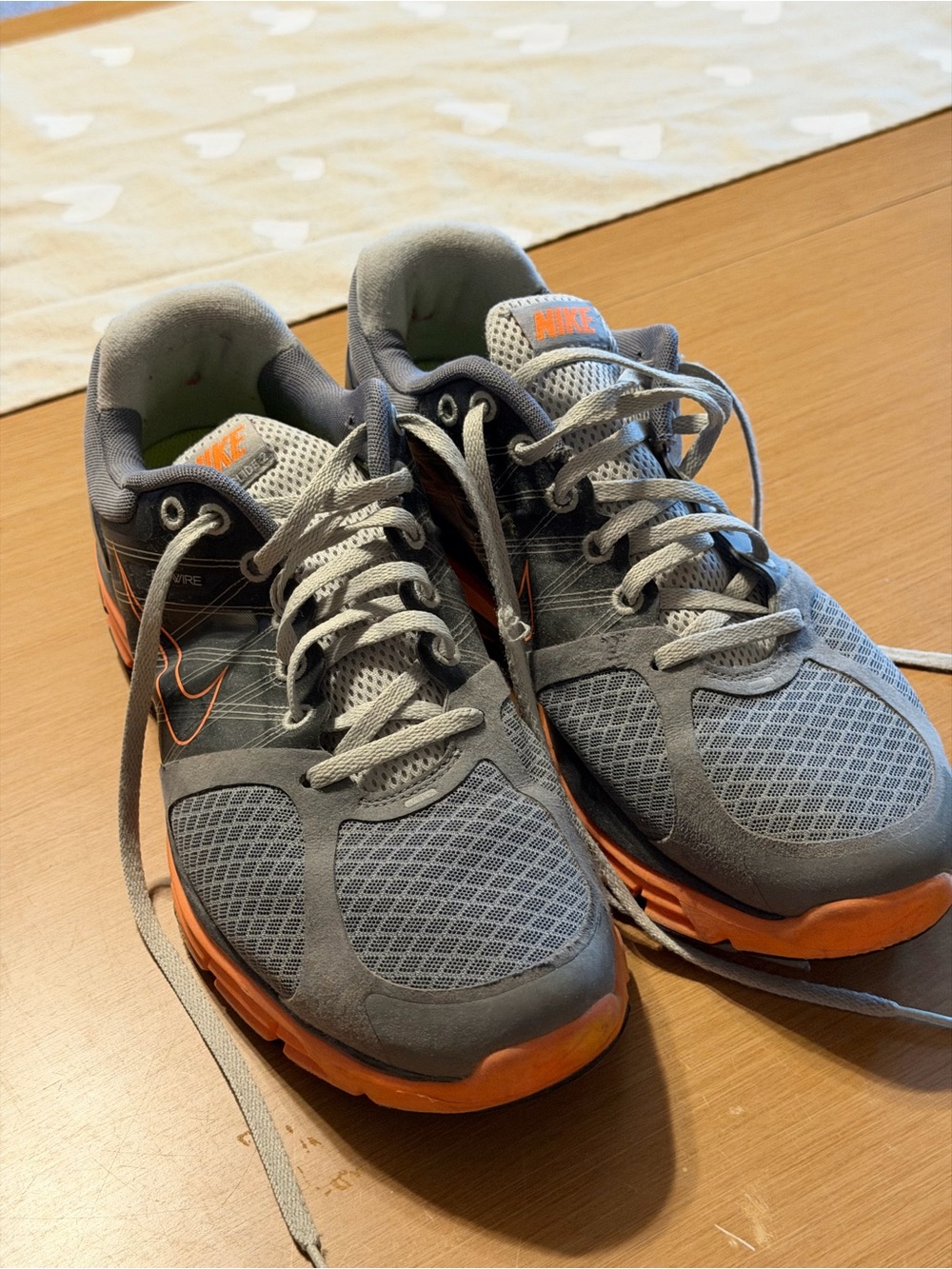 Nike Men’s Gray with Orange Athletic Running Shoes